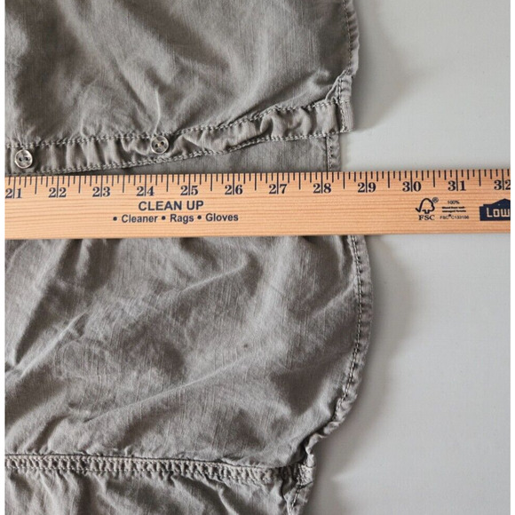 Natural Reflections Gray Long Sleeve Button Shirt Emroidered Size Large - Picture 8 of 10